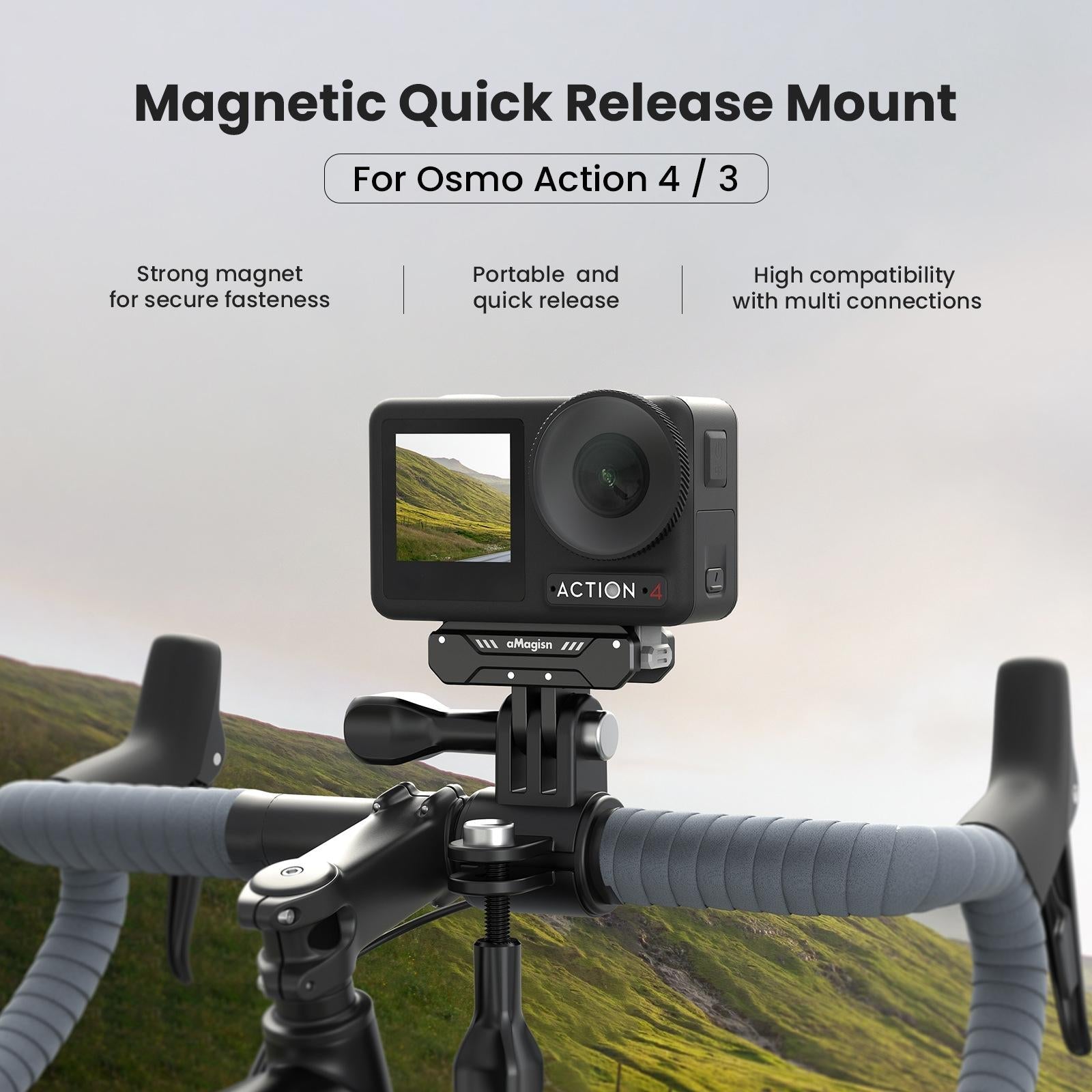 Quick Release Magnetic Camera Mount For Dji Action 4 / 3 - Amagisn-1915197105161506817