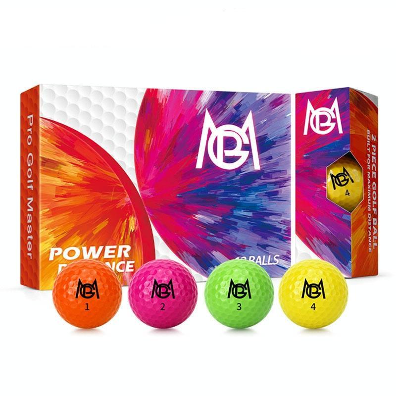 12-Pack Double Layer Golf Practice Balls - Colourful Competition Set-1915196994066976768