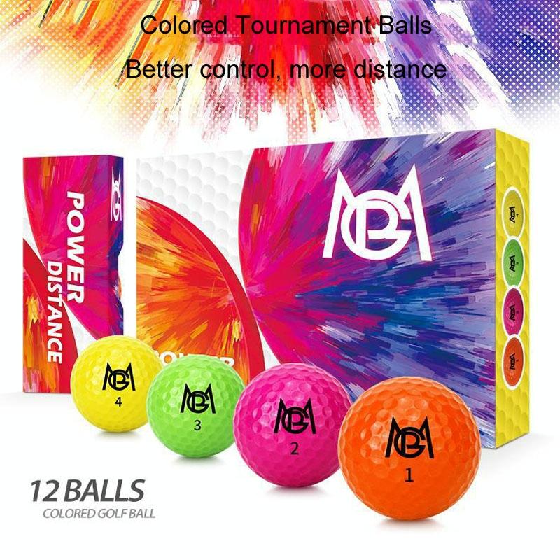 12-Pack Double Layer Golf Practice Balls - Colourful Competition Set-1915196994066976769