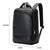 Large Business Laptop Backpack In First-Layer Cowhide - Black-1915196844770725891