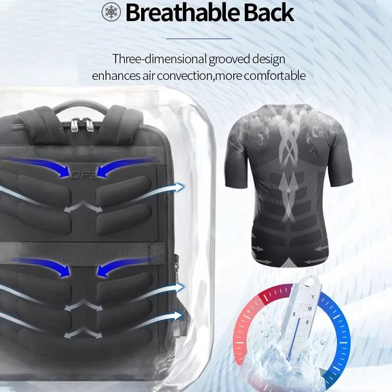 Large Business Laptop Backpack In First-Layer Cowhide - Black-1915196844770725894