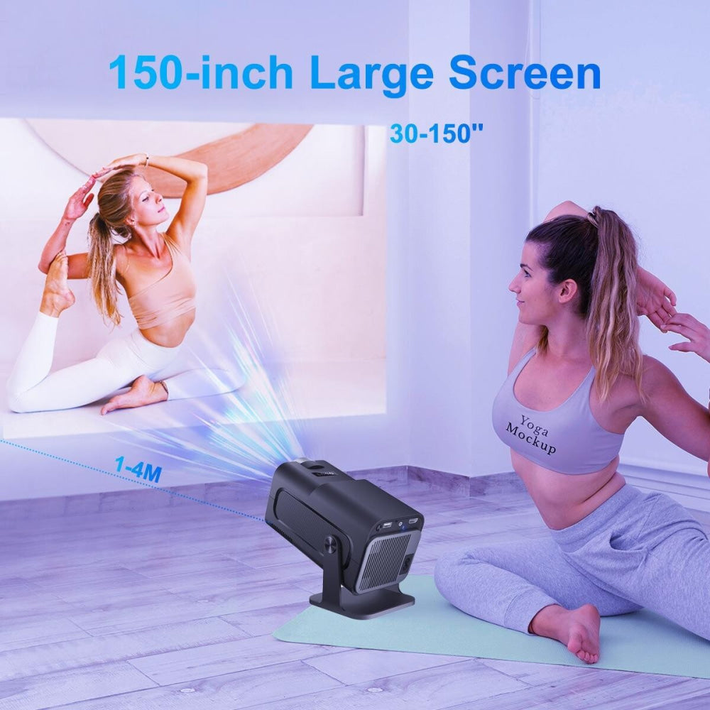 1080P 390 Lumens 4K Android 11 Projector With Wifi 6 And Bluetooth 5.0 - Supports Miracast Airplay And Dlna - Hy320-1915197820974010369