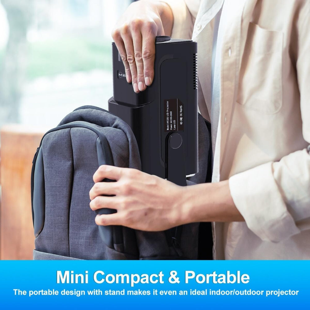 1080P 390 Lumens 4K Android 11 Projector With Wifi 6 And Bluetooth 5.0 - Supports Miracast Airplay And Dlna - Hy320-1915197820974010373