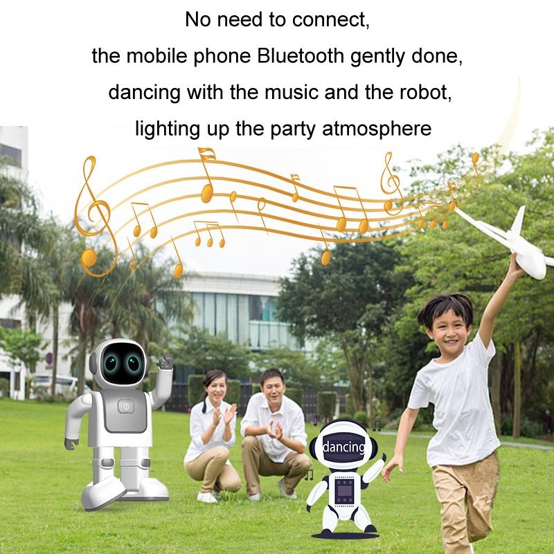 Intelligent Astronaut Bluetooth Dancing Robot - Silver Gray-1922443431372787717