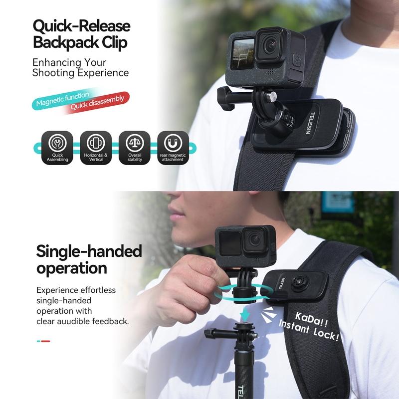 Universal Magnetic Backpack Mounting Bracket - Quick Release-1915197601536413705