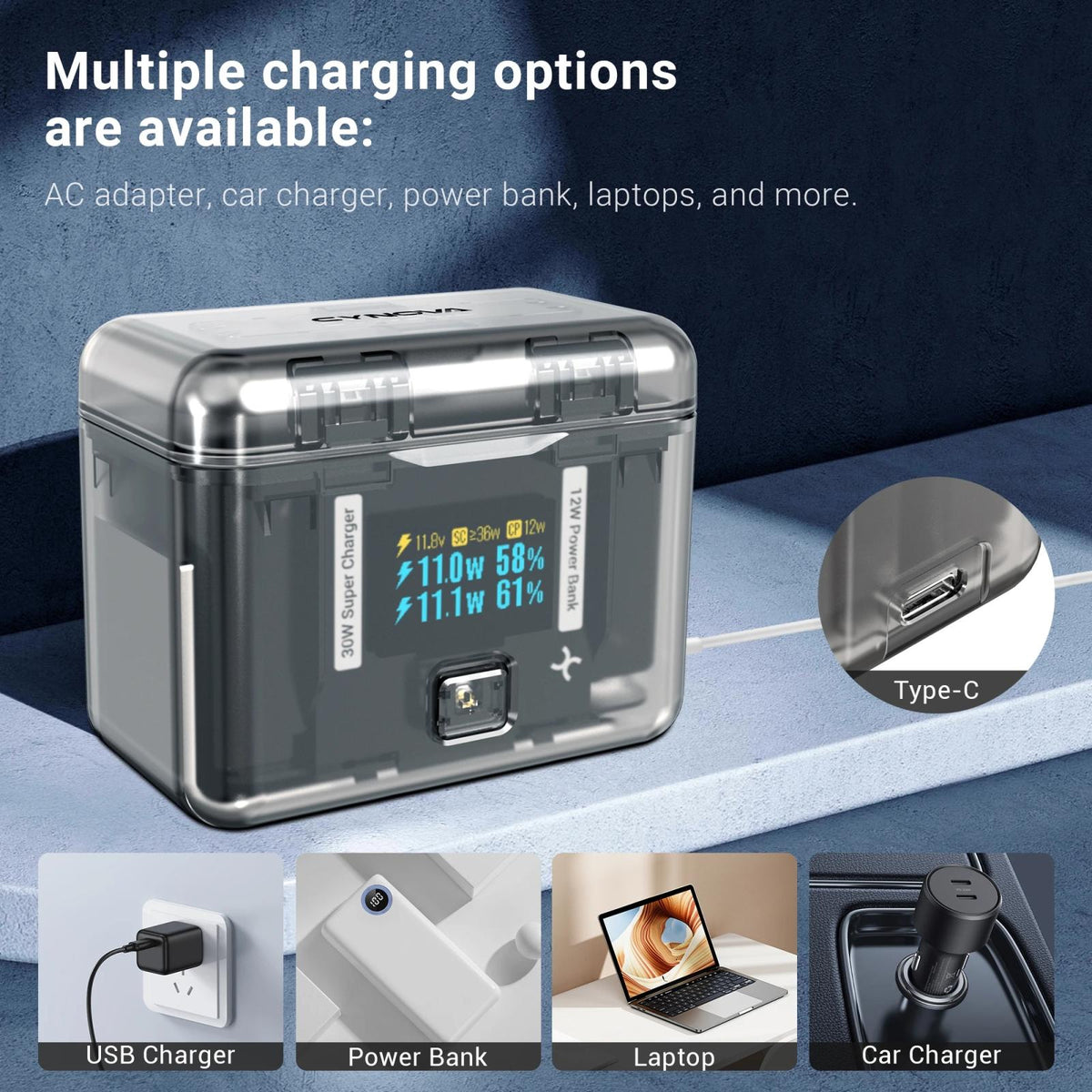 Smart Dual Charging Box For Insta360 X4 Camera-1964932314890899461
