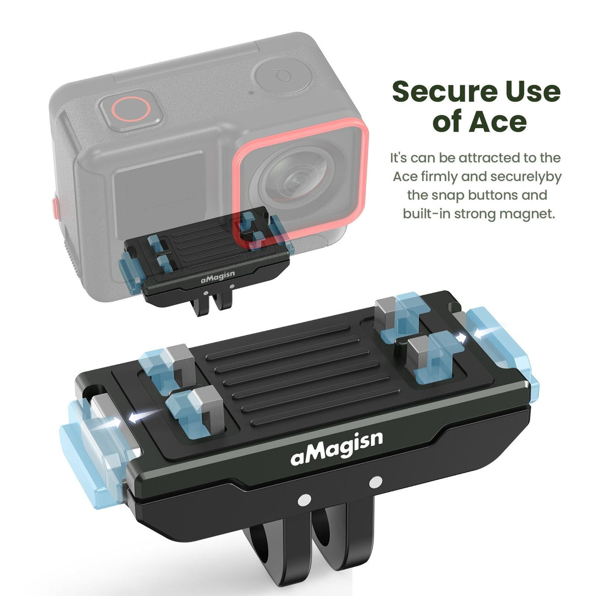 Metal Magnetic Quick Release Top Cover For Insta360 Ace / Pro / X3 / X2 / Gopro Hero12-1915197671333826563