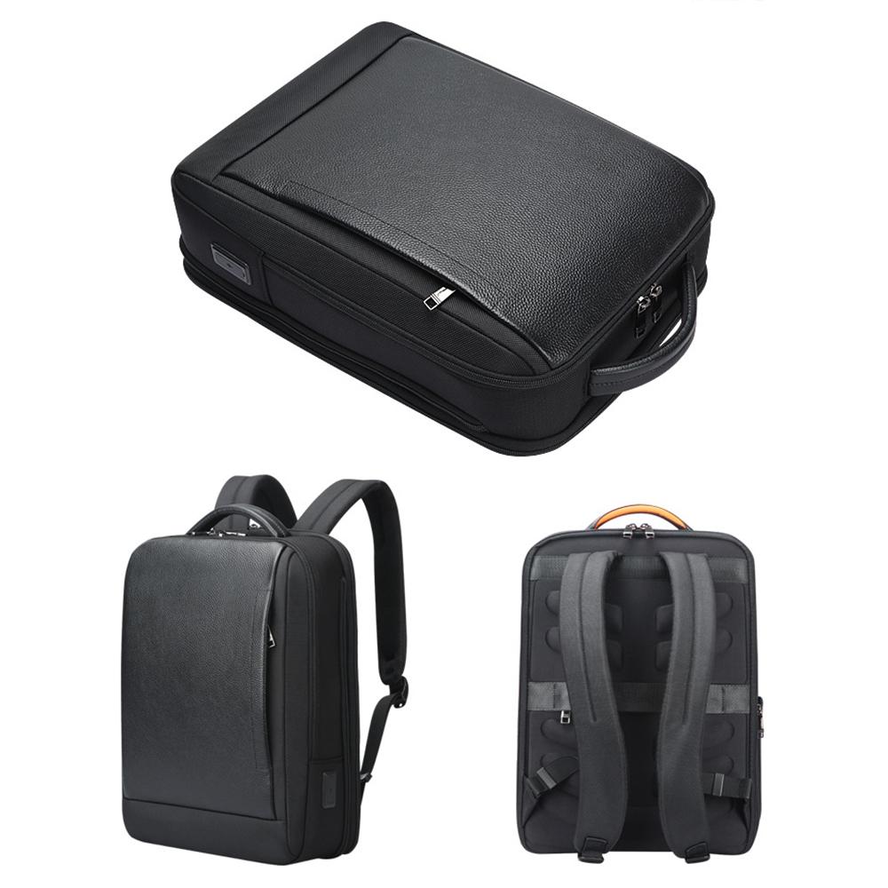 Large Capacity Cowhide Laptop Backpack With Usb &amp; Type-C Port-1915196889955962881