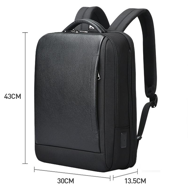Large Capacity Cowhide Laptop Backpack With Usb & Type-C Port-1915196889955962883