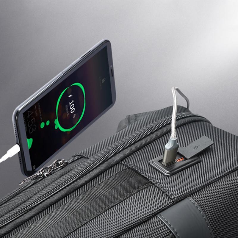 Large Capacity Business Laptop Backpack With Usb & Type-C Port - Black-1915197139890343943
