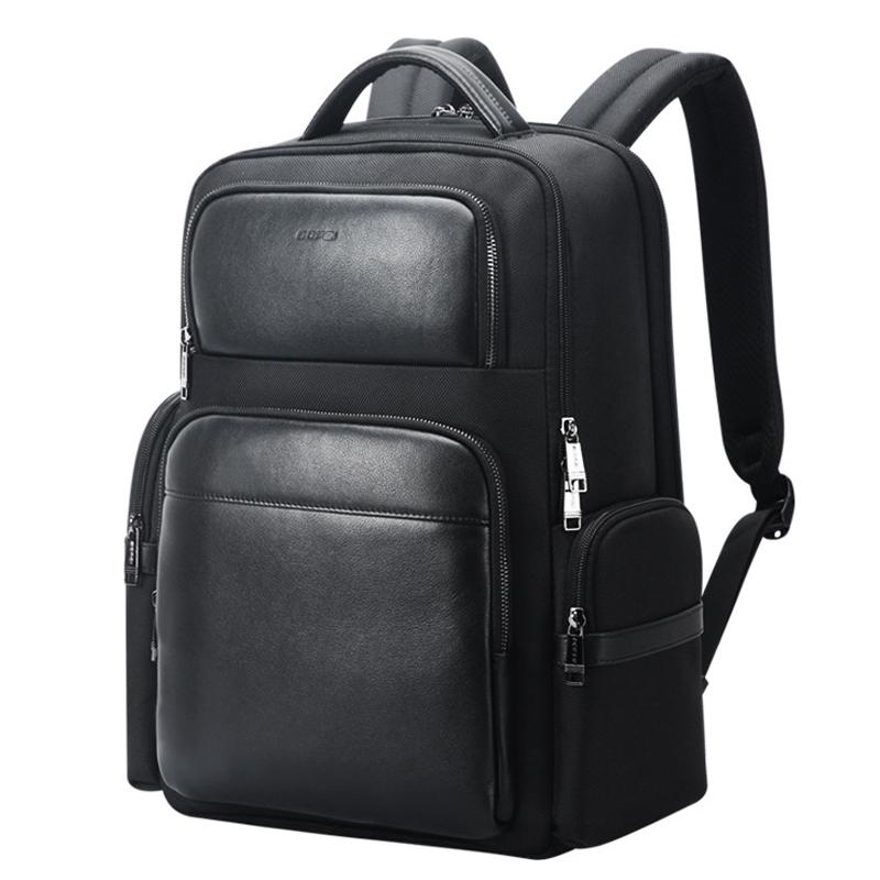 Large-Capacity Business Laptop Backpack With Usb & Type-C Port - First-Layer Cowhide Black-1915196829738340352