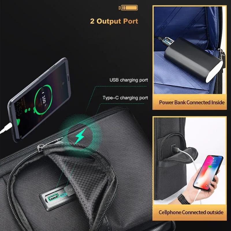 Large-Capacity Business Laptop Backpack With Usb & Type-C Port - First-Layer Cowhide Black-1915196829738340357