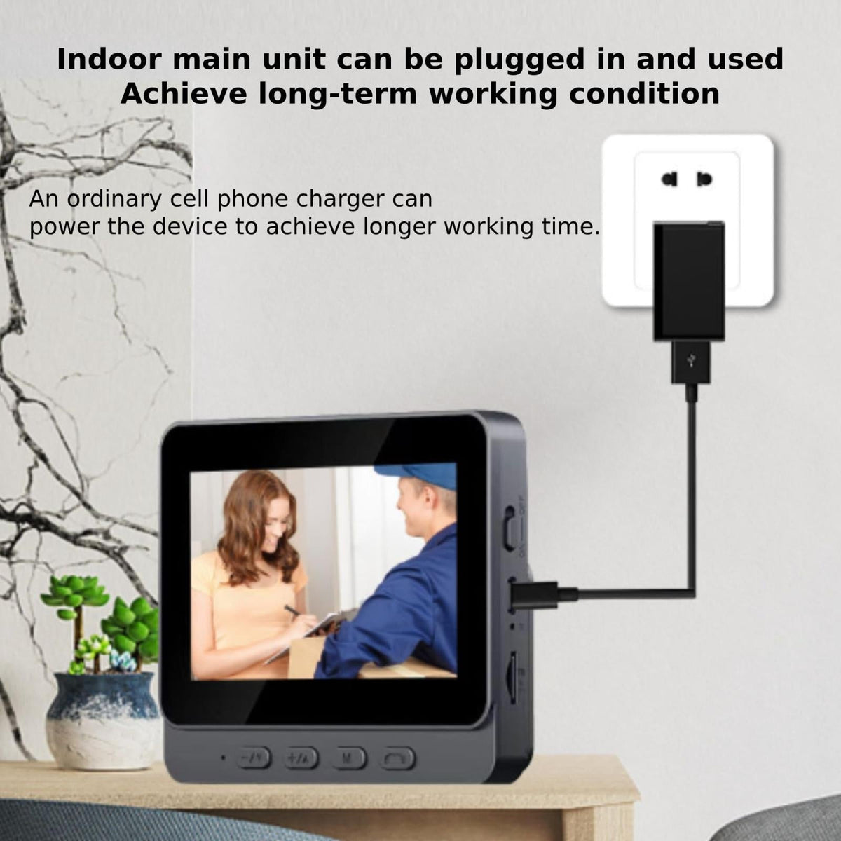 2.4G Wireless Doorbell With 4.3 Ips Screen And Night Vision Camera-1922443442093428743