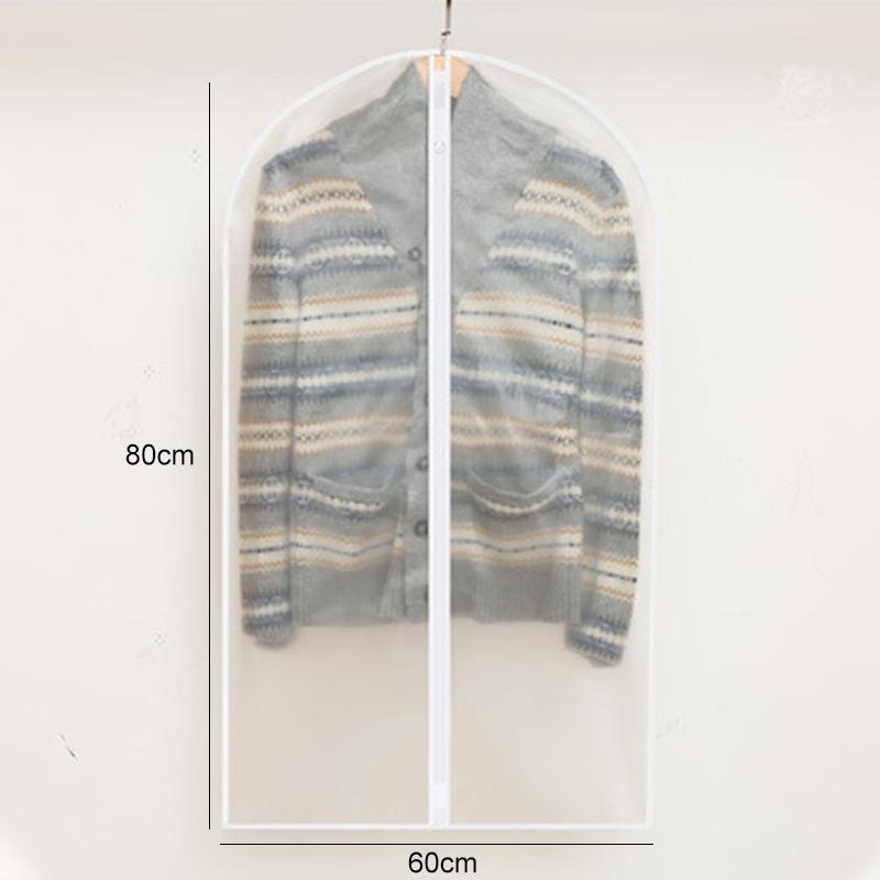 2-Pack Hanging Garment Storage Bags With Zipper - Clear-1915198092488085505