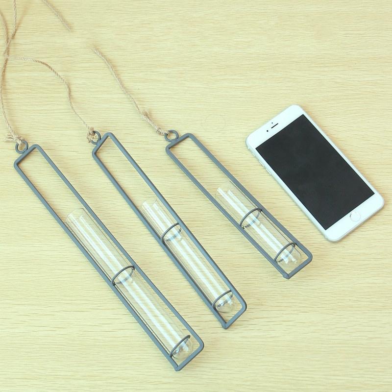 Charming Iron Art Glass Wall Hanging For Home Gardening - Bonsai Decor Accessory M-1915198109969944582