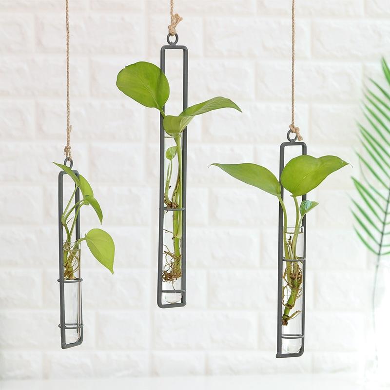 Charming Iron Art Glass Wall Hanging For Home Gardening - Size L-1915197965862047747