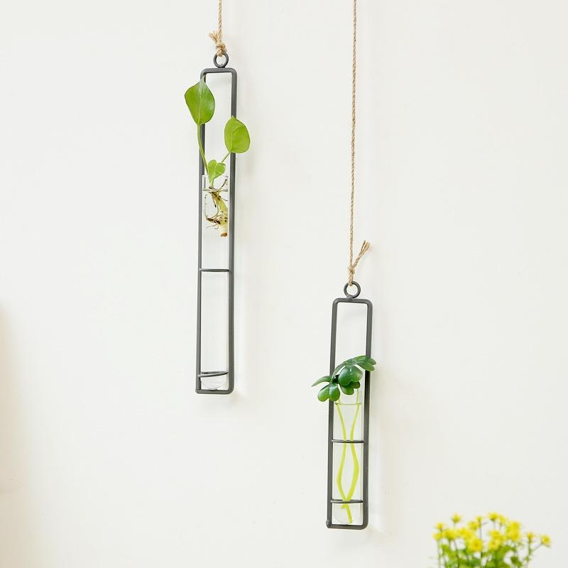 Charming Iron Art Glass Wall Hanging For Home Gardening - Size L-1915197965862047748