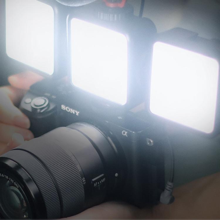 Portable Triple Hot / Cold Shoe Fill Light For Shooting And Recording-1964932357085597702