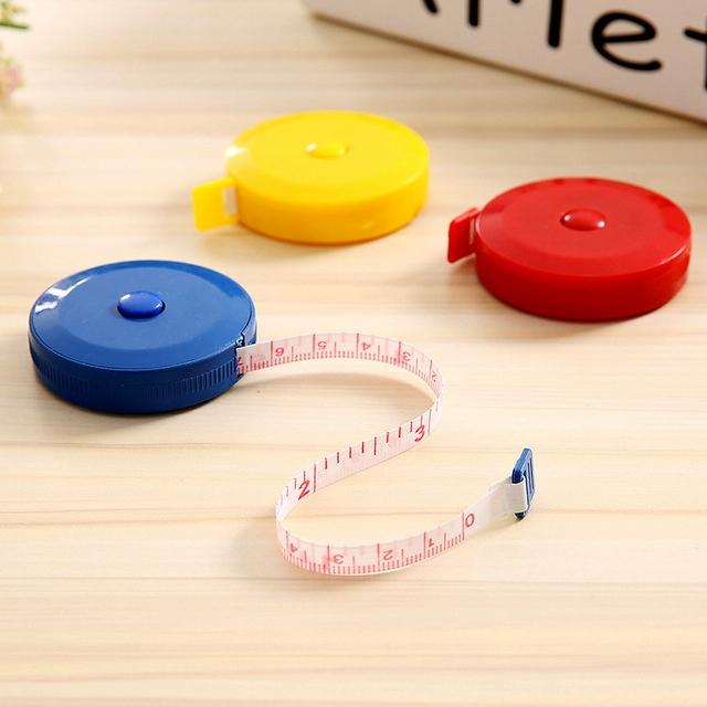 4-Pack Mini Retractable Tape Measure - 1.5M Plastic Cute Automatic (Random Color Delivery)-1915196809786036230