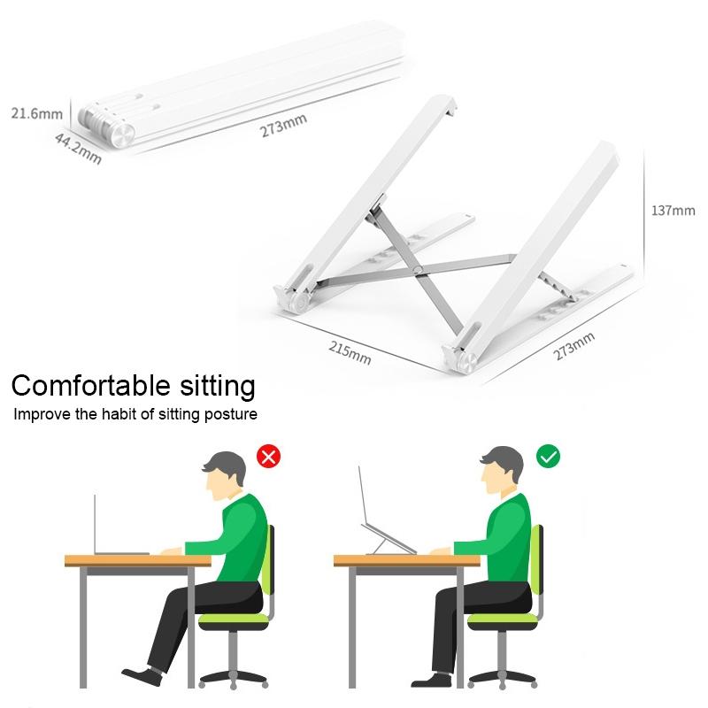 Adjustable Folding Laptop Stand - Portable And Cooling-1964932336332181505