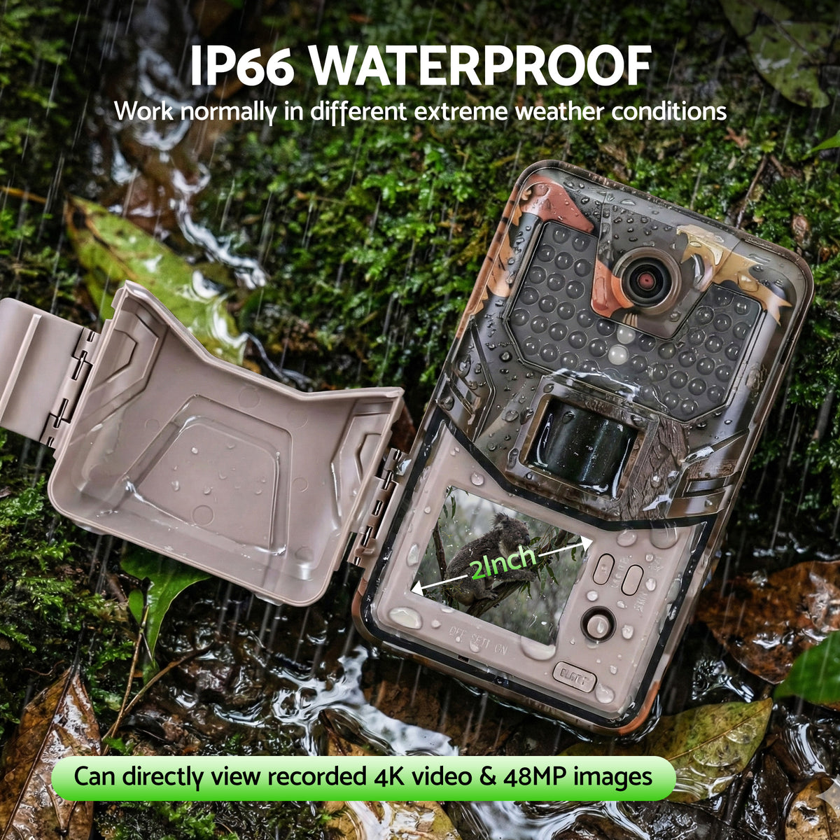 UL-TECH 4K WiFi Trail Camera 48MP 0.2s Trigger Game Camera Camo