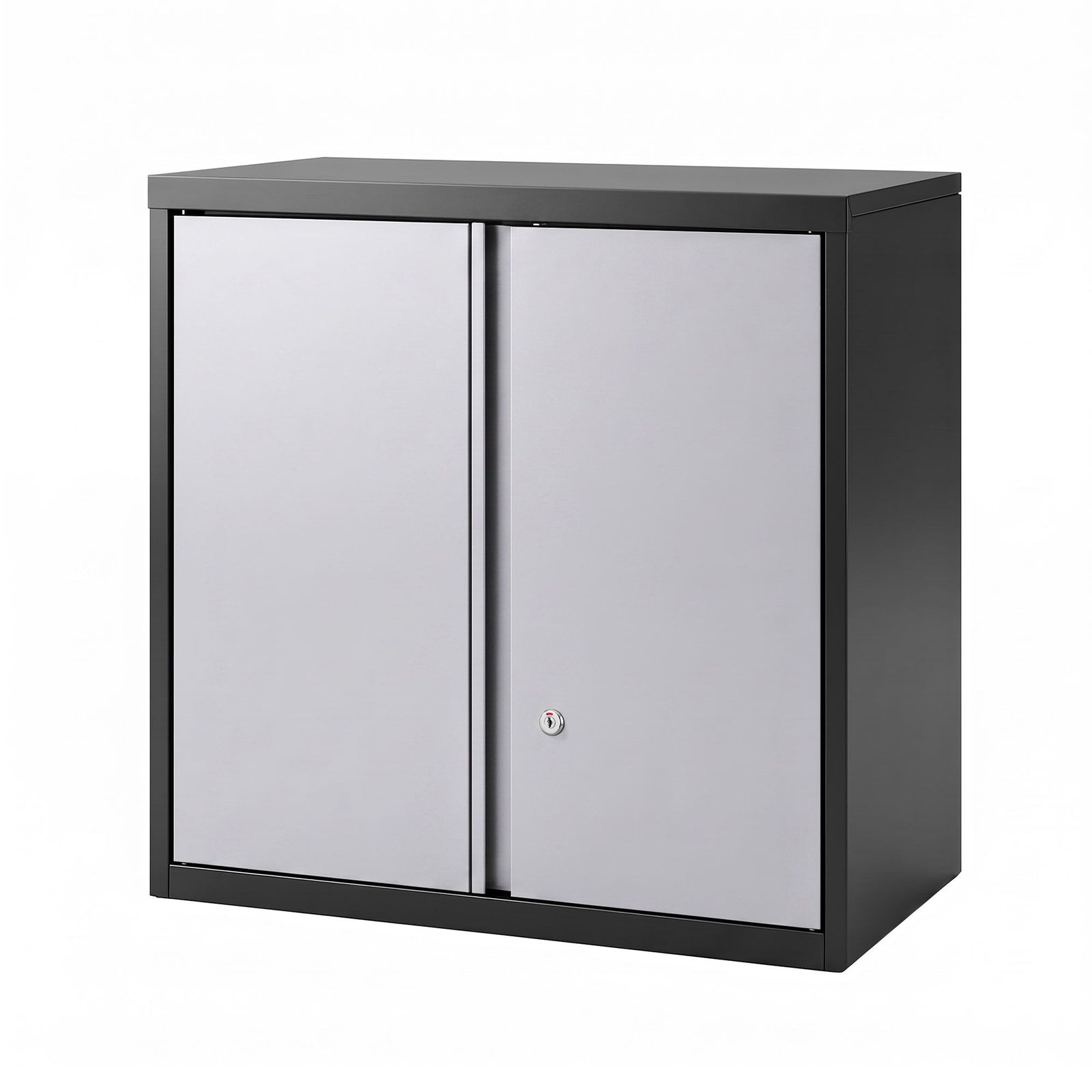 Giantz Steel Tool Cabinet Wall Mount Adjustable Shelf Garage Storage Lockable Black Grey