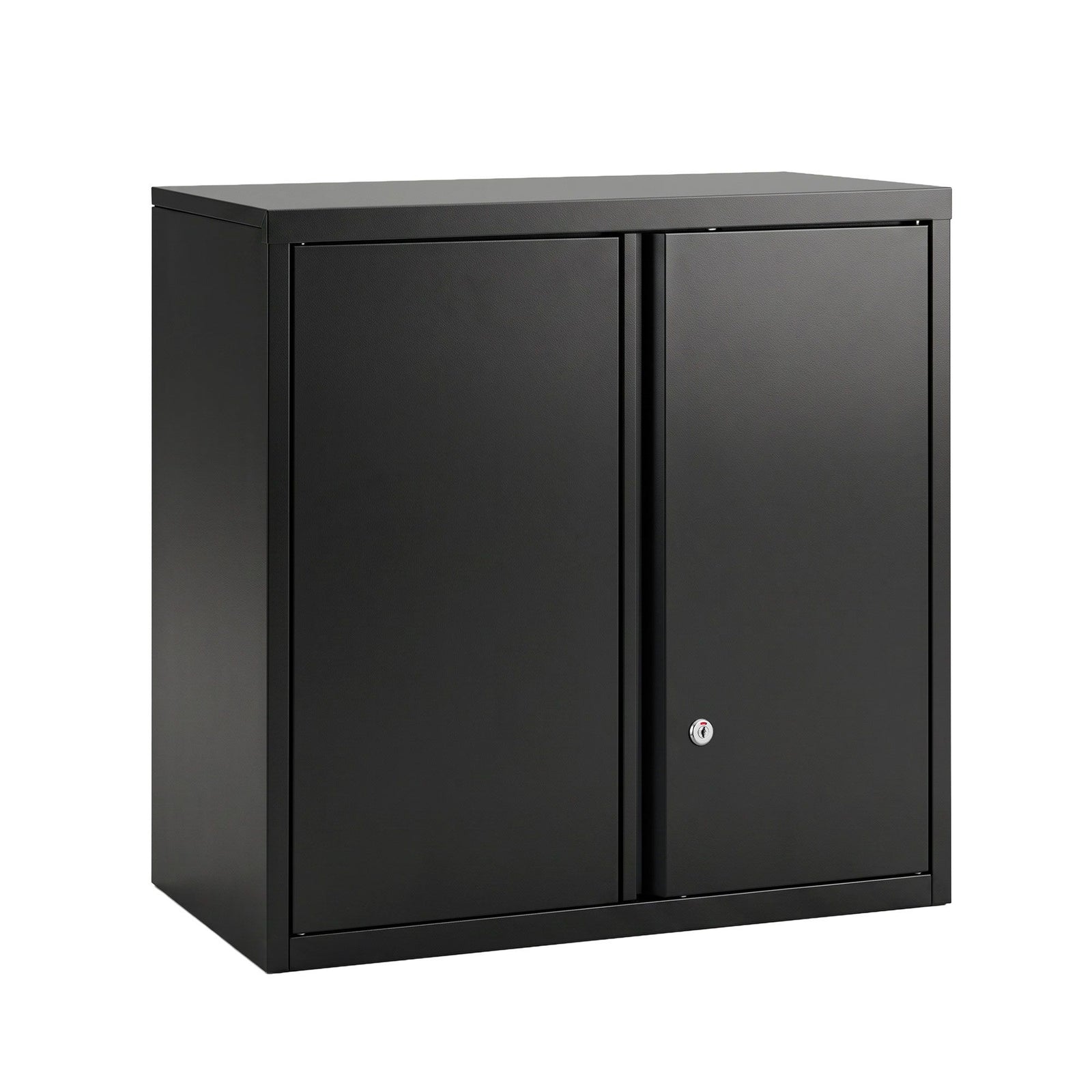 Giantz Steel Tool Cabinet Wall Mount Adjustable Shelf Garage Storage Lockable Black