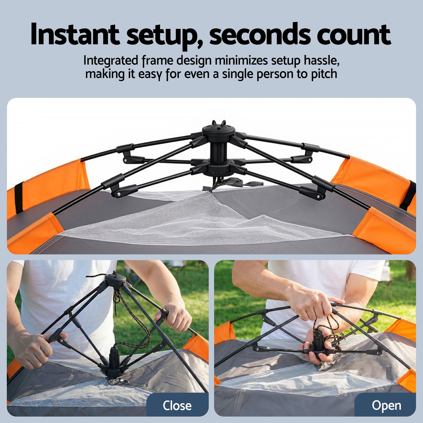 Weisshorn 2 Person Instant Pop Up Camping Tent Automatic Waterproof Hiking Beach