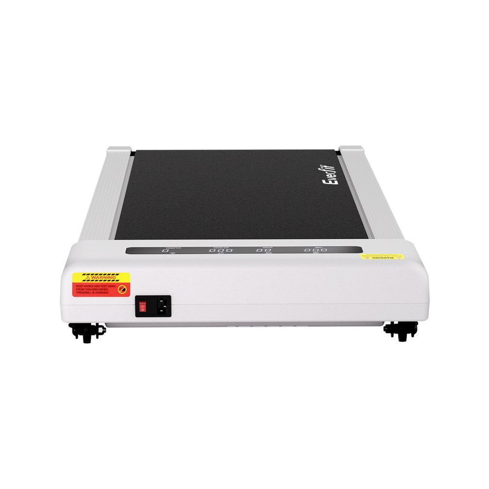 Everfit Treadmill Electric Walking Pad Incline Under Desk Home Gym 380mm White