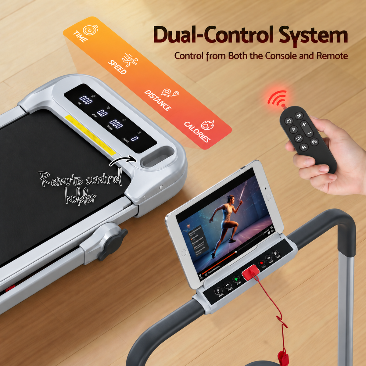 Everfit 3 in1 Treadmill Electric Walking Pad with Incline Foldable for Home Gym Silver