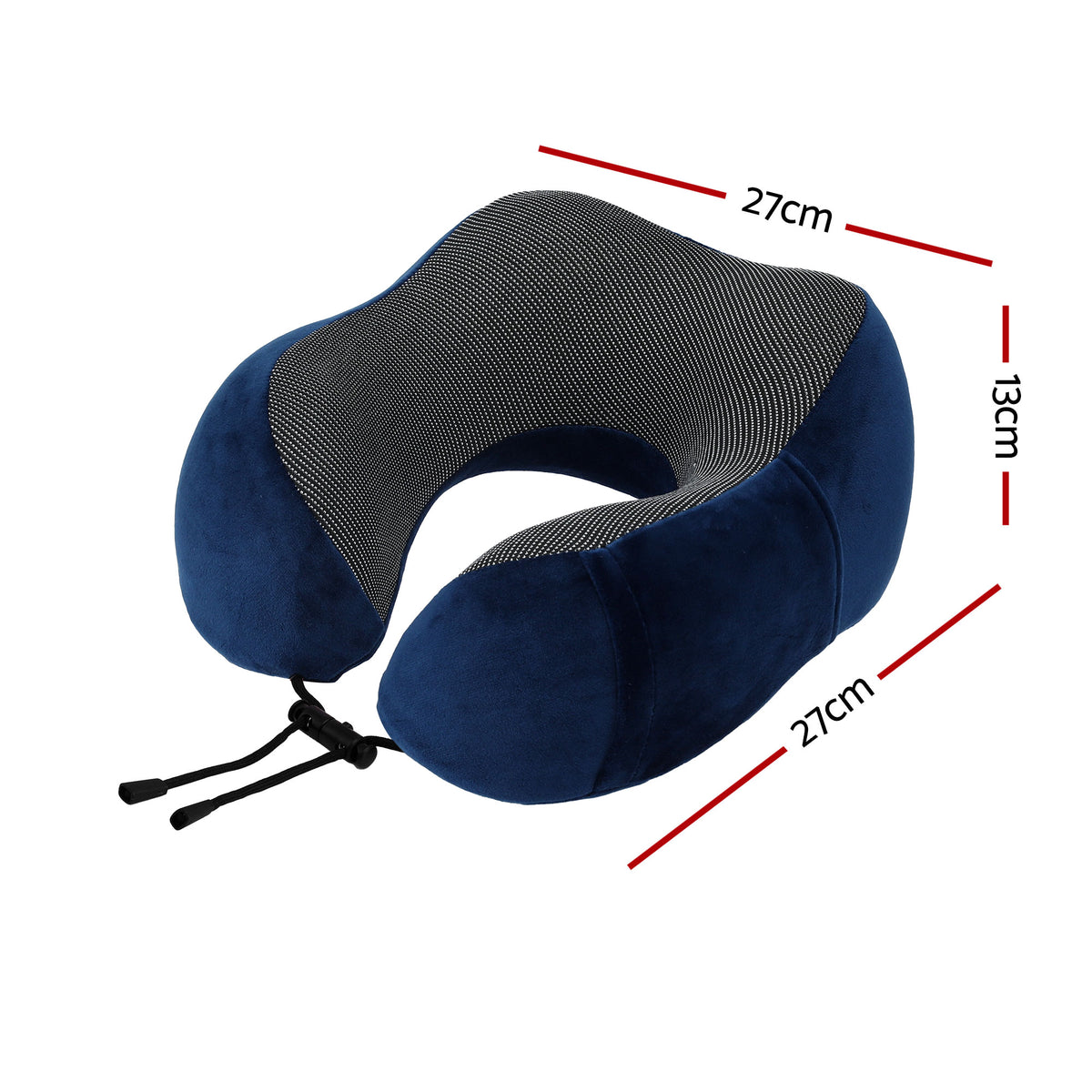 Wanderlite Travel Pillow for Airplanes Memory Foam Neck Pillows for Traveling, Soft & Washable Cover with Storage Bag, Portable Plane Accessories for Airplanes Offices Cars, Blue