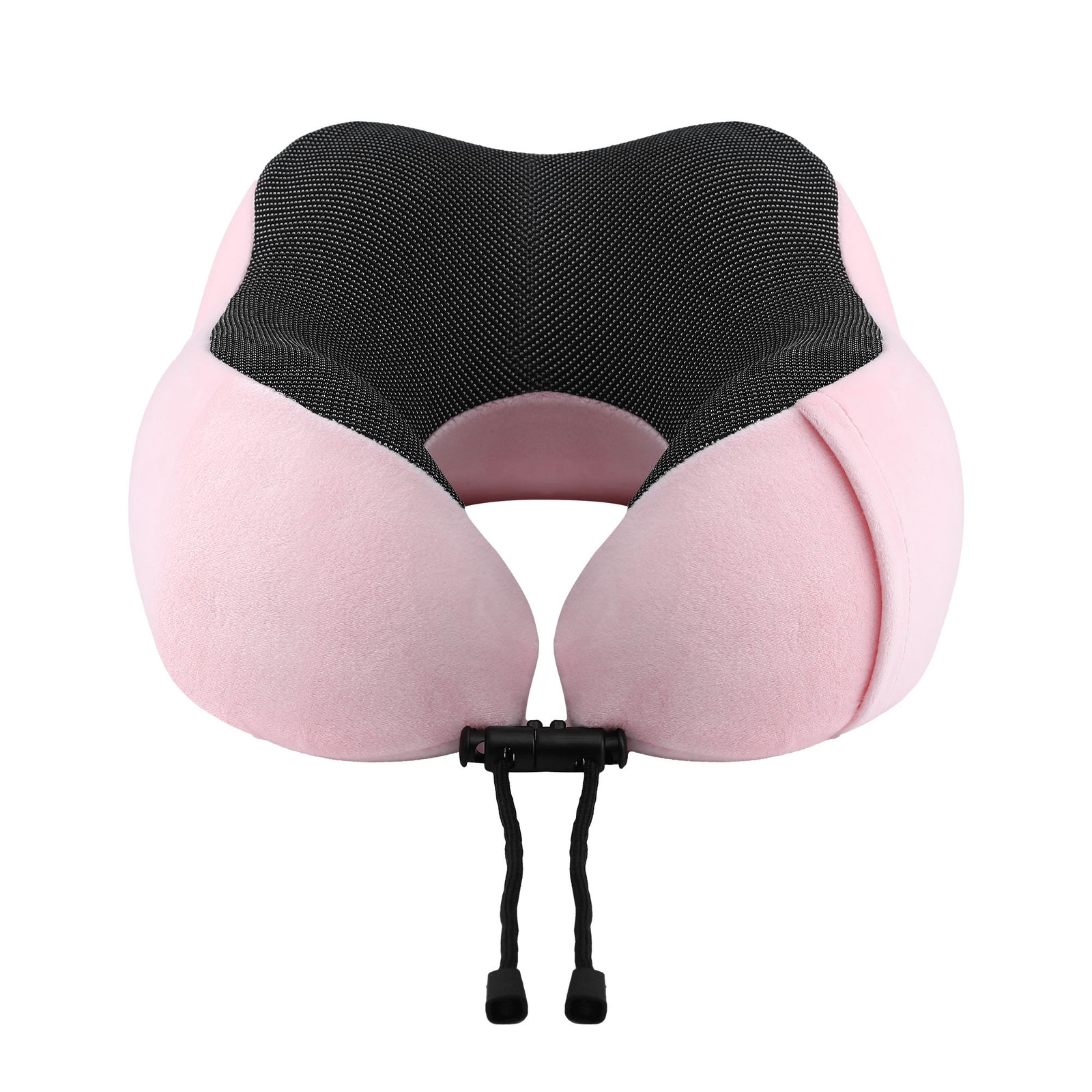 Wanderlite Travel Pillow for Airplanes Memory Foam Neck Pillows for Traveling, Soft & Washable Cover with Storage Bag, Portable Plane Accessories for Airplanes Offices Cars, Pink