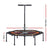 Everfit 51inch Hexagon Fitness Trampoline Rebounder Adjustable Handrail Orange