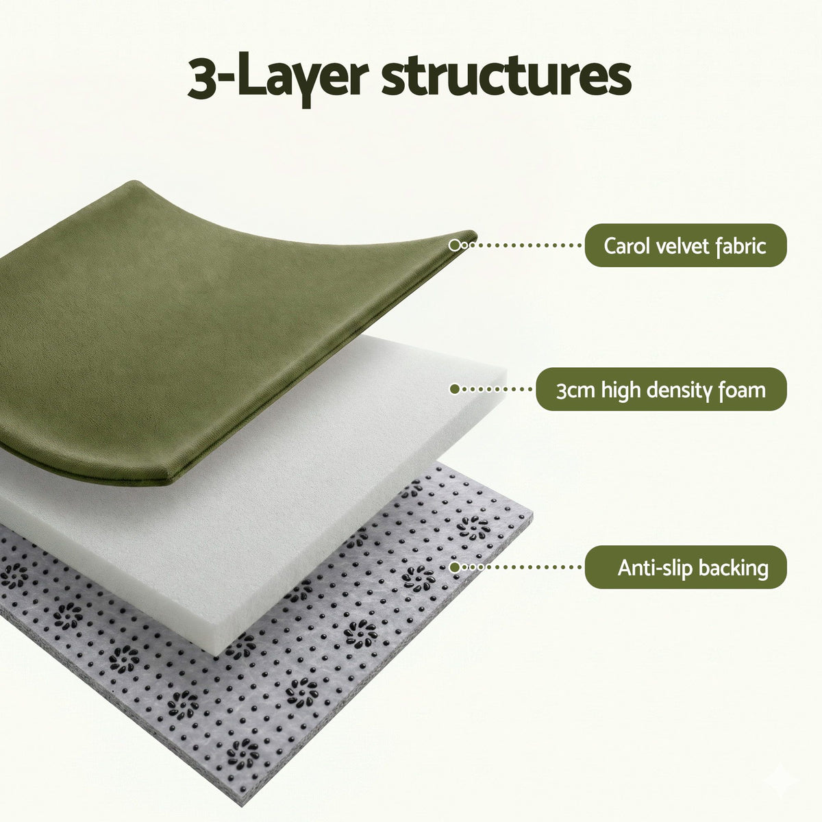 Artiss Tatami Mat Floor Mattress 3cm Thick Futon Mattresses Mellow Mat Rugs Living Room Green