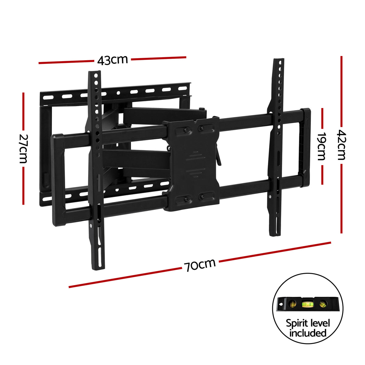 Artiss TV Wall Mount Bracket for 37" - 85" TVs Swivel Tilt Extendable Full Motion