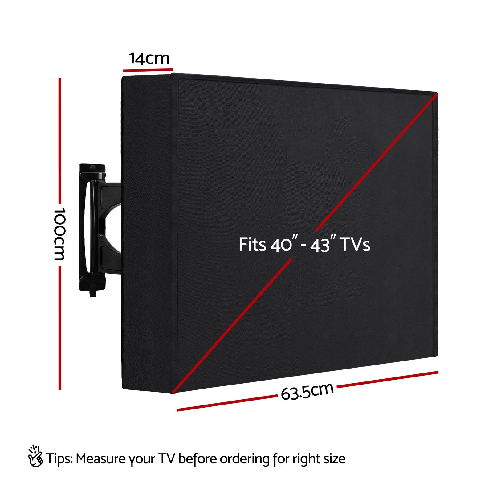 Artiss 40-43 Inch TV Cover Waterproof Outdoor Patio Flat Television Protector