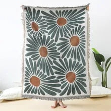 Anyhouz Green Blanket Eye Snake Throw Blanket Home Decor Carpet Wall Hanging Outdoor Camping Picnic Mat Beach Mat