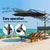 Instahut 3m Umbrella w/Base Outdoor Cantilever Beach Garden Patio Parasol Black