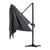 Instahut Outdoor Umbrella 3m Umbrellas Cantilever Stand Sun Roma 360 Degree Charcoal