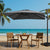 Instahut Outdoor Umbrella 3m Umbrellas Cantilever Stand Sun Roma 360 Degree Charcoal