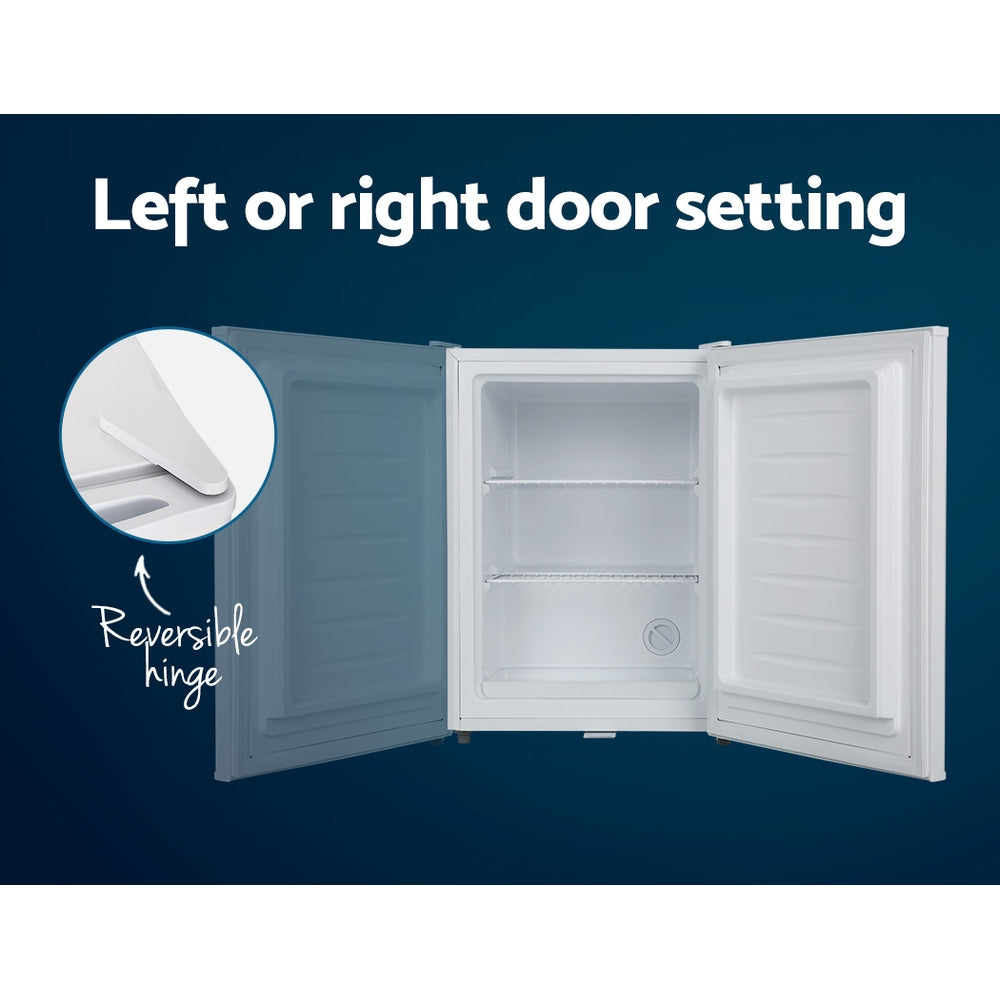 Devanti Upright Freezer Portable Refrigerator Home Office Mini Fridge Cooler 60L