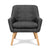 Artiss 2X Armchair Lounge Chair Accent Tub Chair Charcoal ANNE