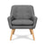 Artiss 2X Armchair Lounge Chair Accent Tub Chair Grey ANNE