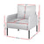 Artiss Armchair Accent Chair Pillow Fabric Grey