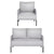 Artiss Armchair 4 Seater Sofa Set Pillow Gery Kane