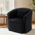 Artiss Round Swivel Armchair Sherpa Fleece Black
