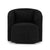 Artiss Round Swivel Armchair Sherpa Fleece Black