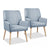 Artiss 2X Armchair Fabric Blue Grey