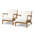 Artiss 2X Armchair Faux Fabric Beige