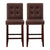 Artiss 2x Bar Stools Kitchen Dining Chairs Counter PU Leather Wooden Ada Brown